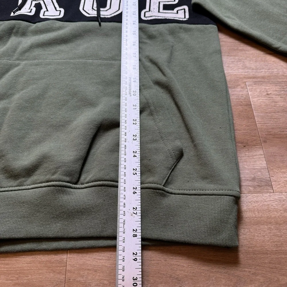 True‎ Religion Pullover Hoodie Mens Large Bronze Green Contrast Panel 700022 New